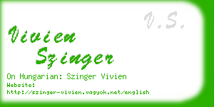 vivien szinger business card